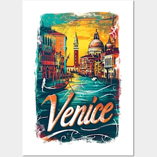 Venice Retro Italy poster Posters and Art